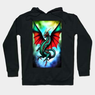 Kingdom Dragon Fire Turquoise Hoodie